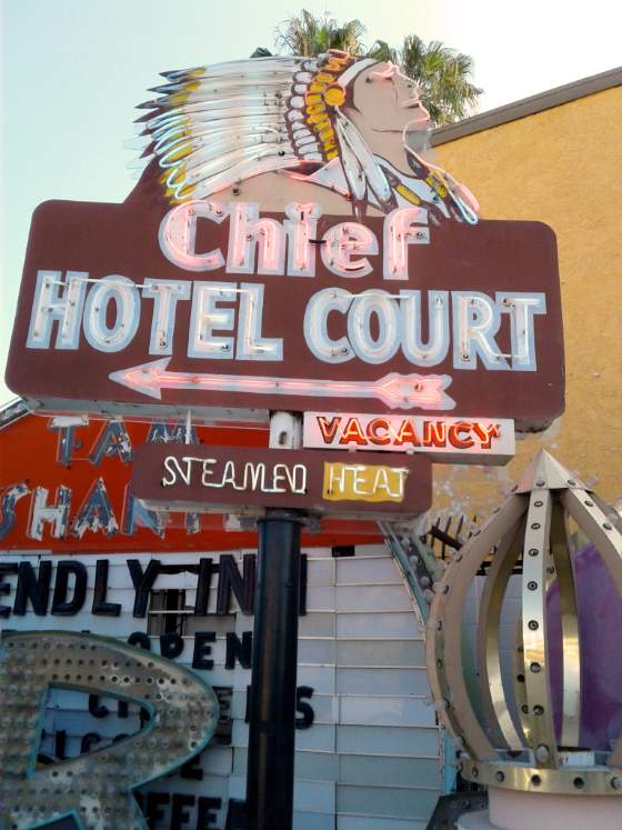 Chief Hotel Court Sign